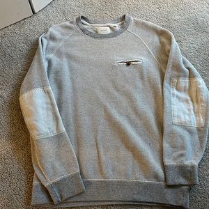 Billy Reid long sleeve sweater with elbow patches